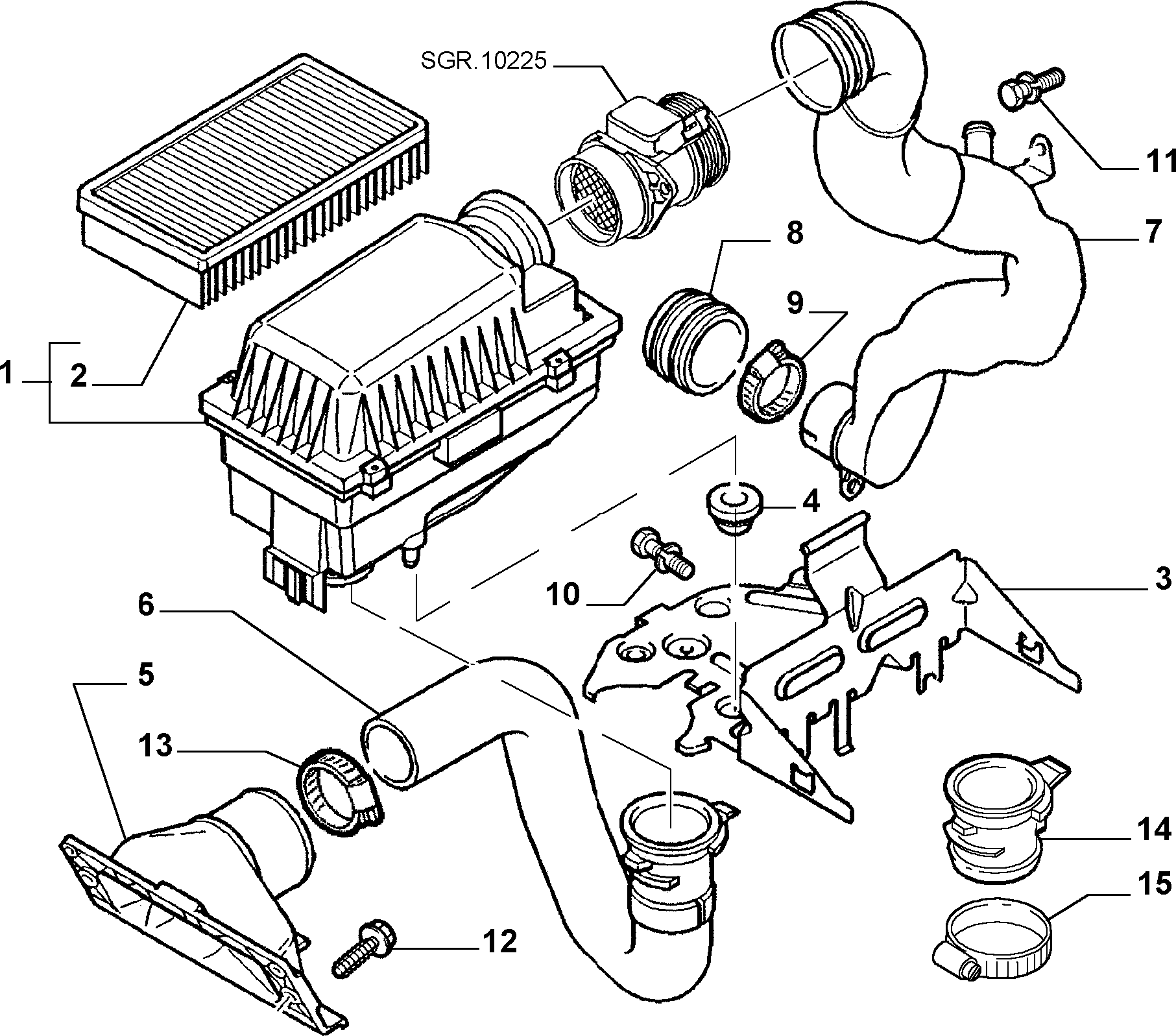 Lancia 9463624880 - Воздушный фильтр parts5.com