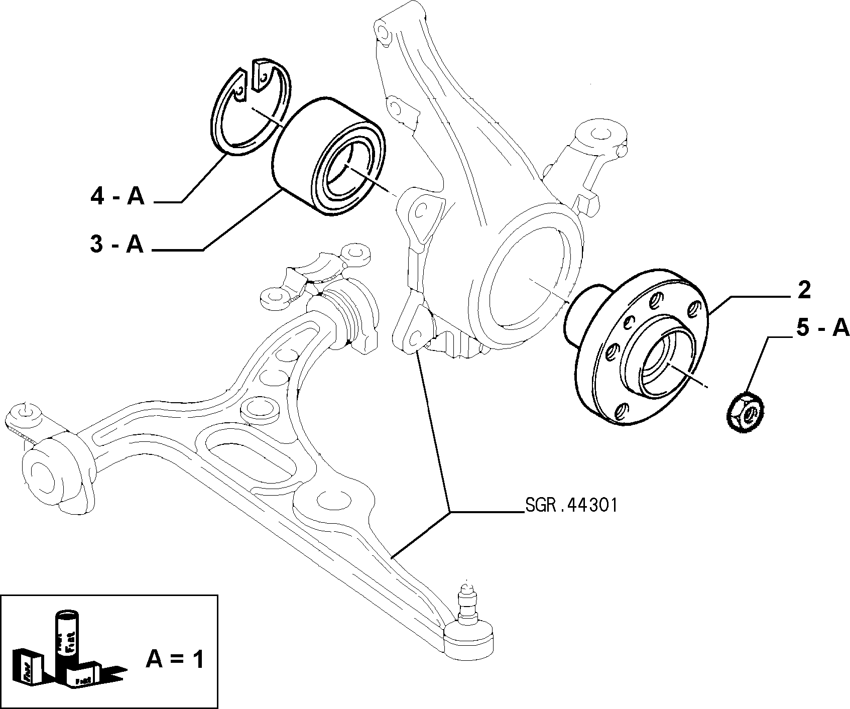 FIAT 71714473 - Комплект подшипника ступицы колеса parts5.com