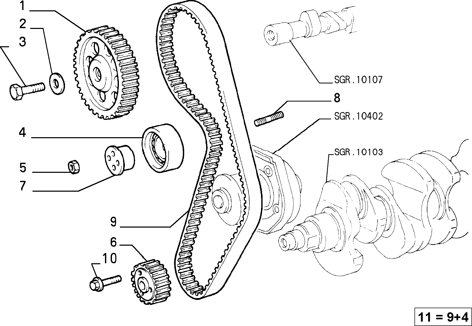 FIAT 71736718 - Timing Belt Set parts5.com