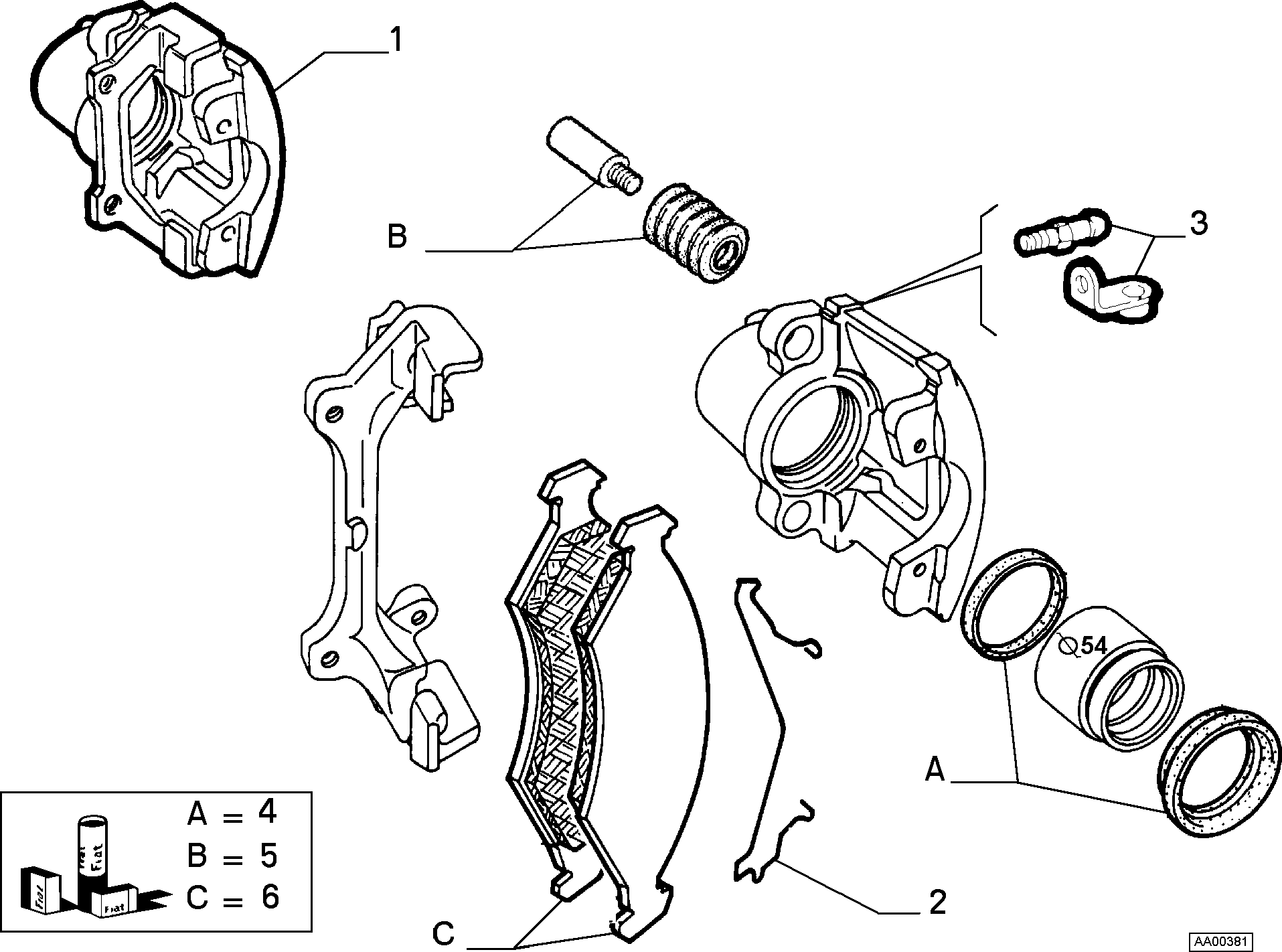 Lancia 7075909 - Ремкомплект, тормозной суппорт parts5.com