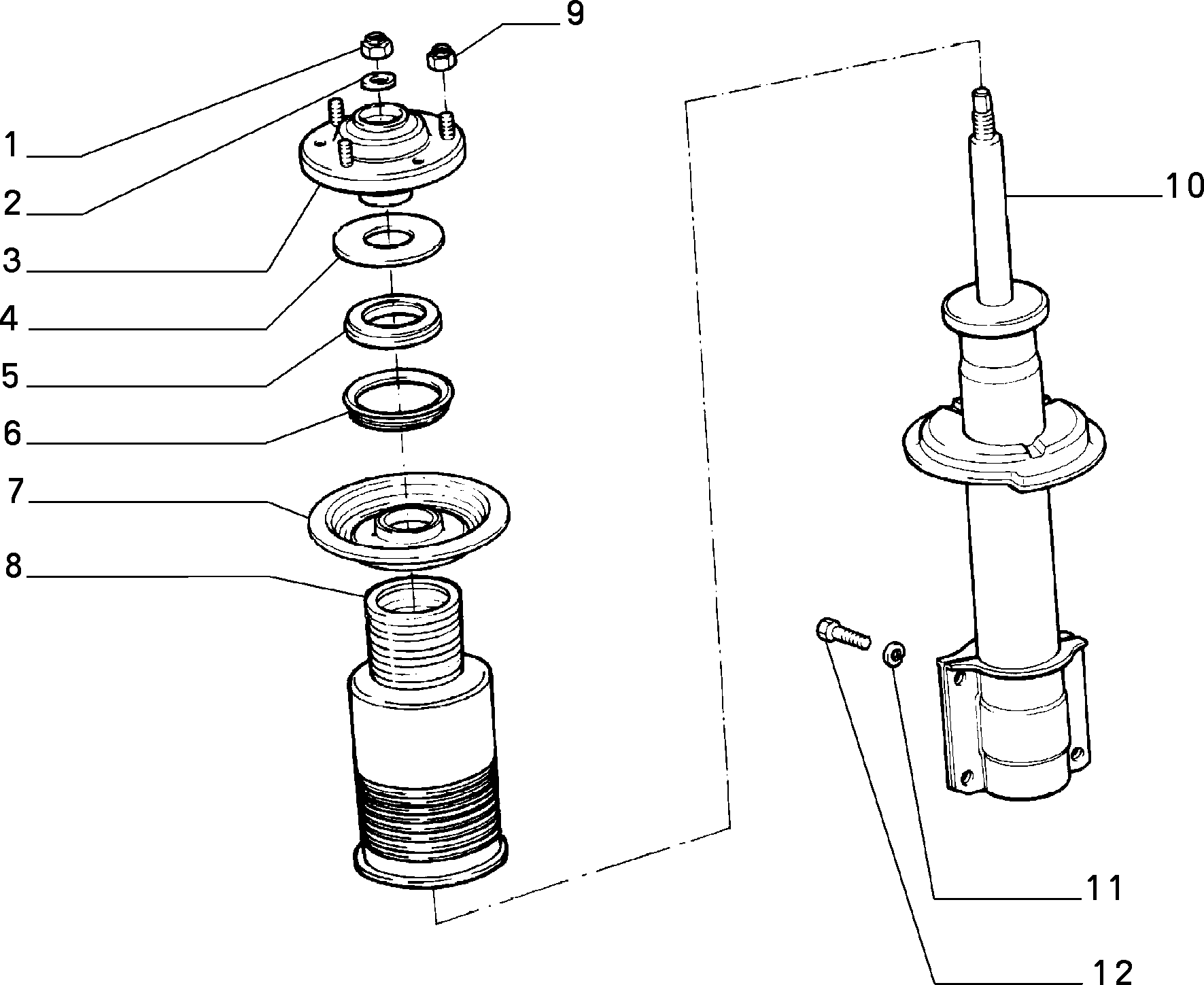 FIAT 14496821 - Опора стойки амортизатора, подушка parts5.com