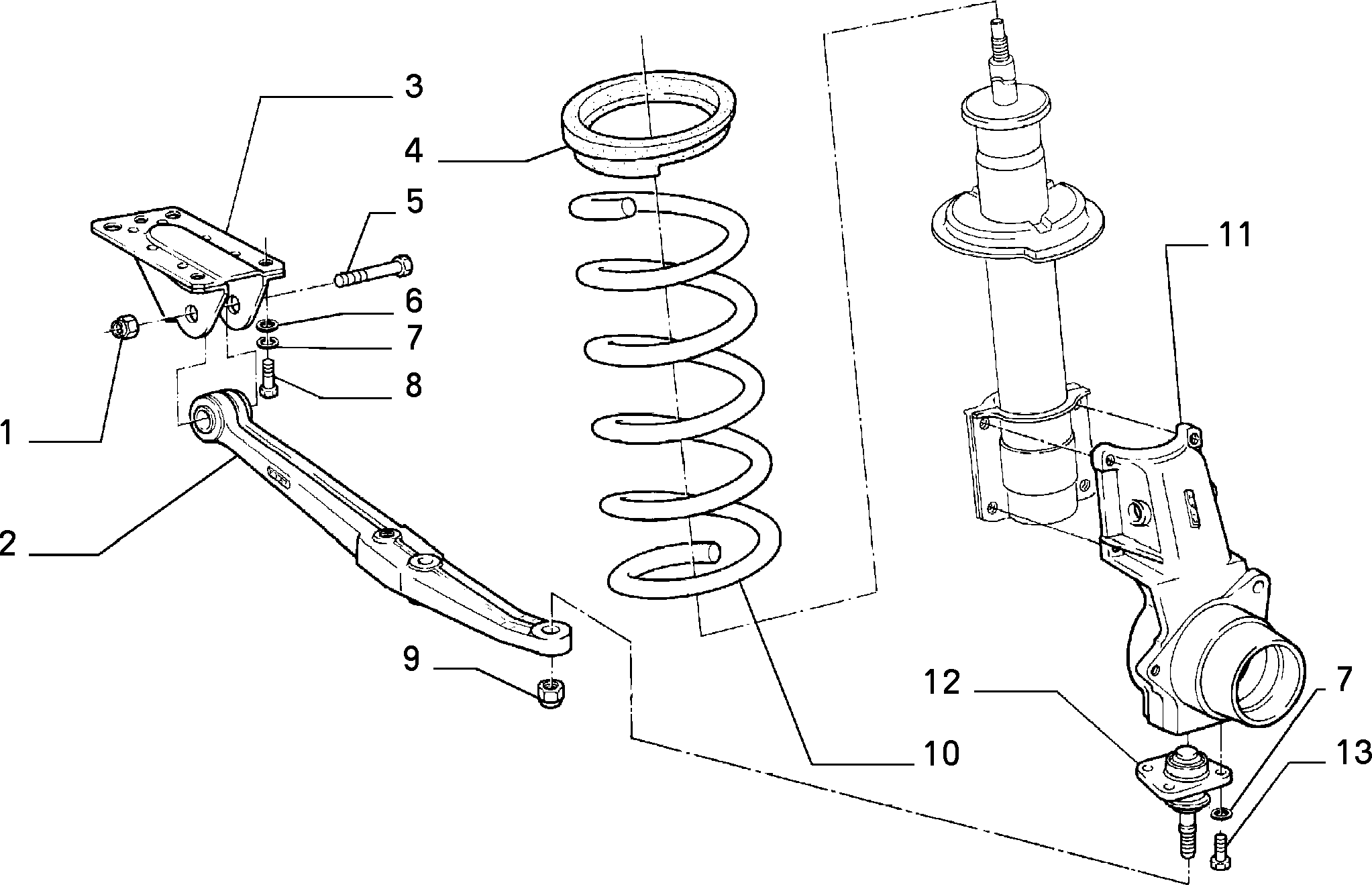 Alfa Romeo 7 695 190 - Рычаг подвески колеса parts5.com