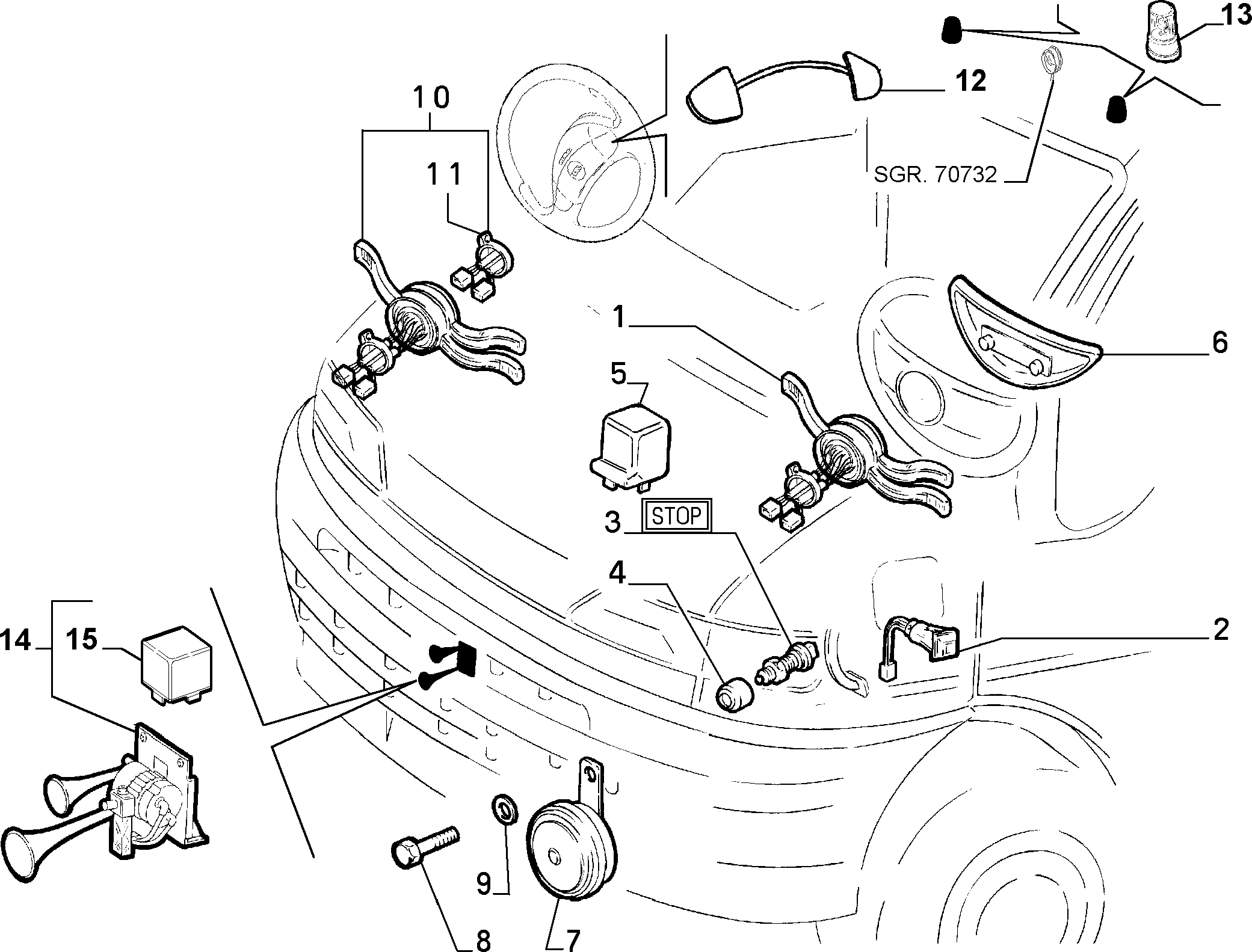 FIAT 7573490 - Прерыватель указателей поворота parts5.com