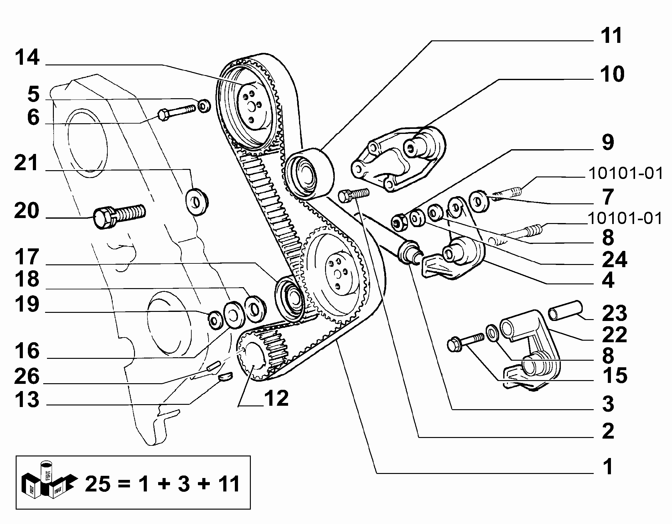 Alfa Romeo 99461357 - Направляющий ролик, зубчатый ремень parts5.com