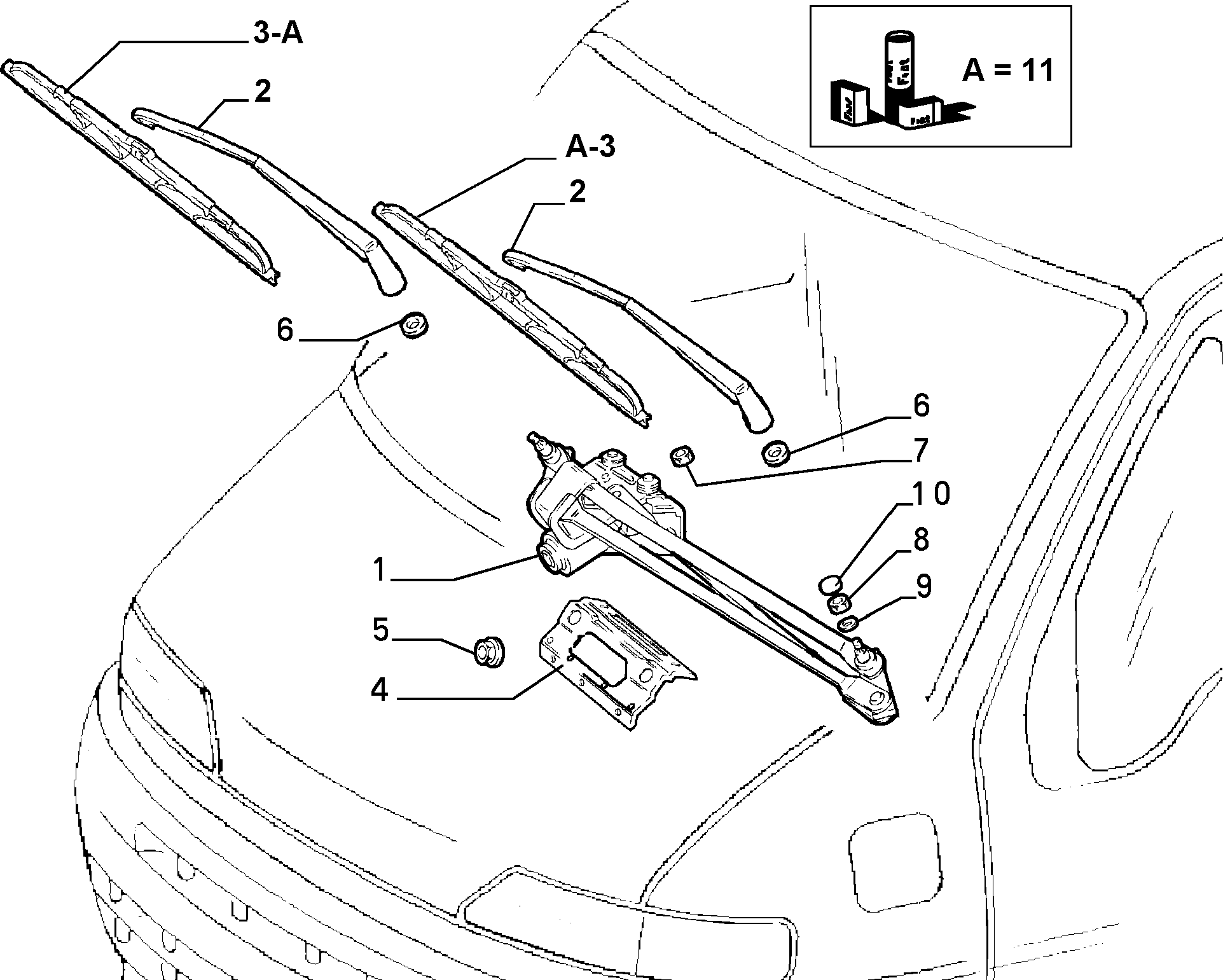 Lancia 71805687 - Щетка стеклоочистителя parts5.com