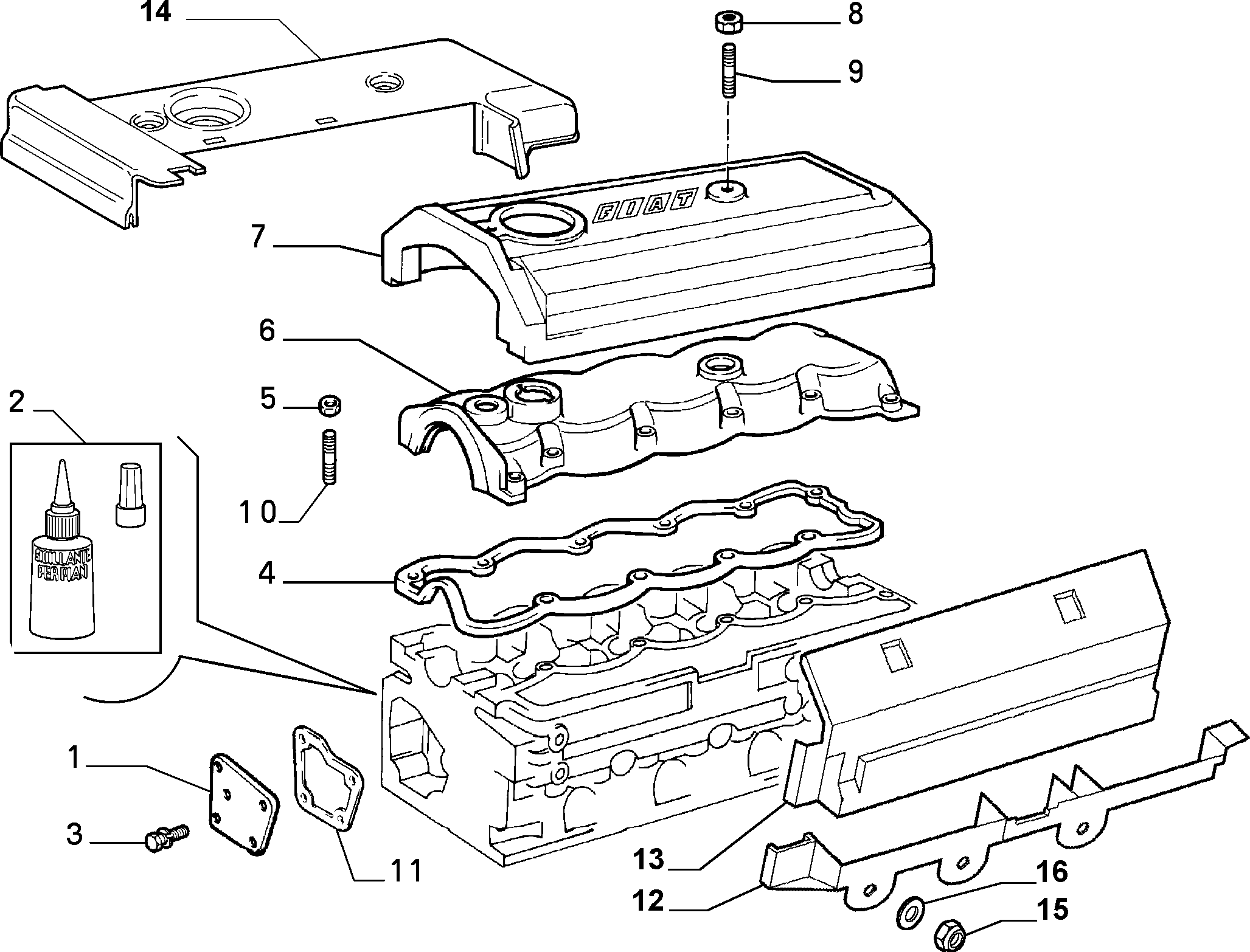 FIAT 500317403 - Прокладка, крышка головки цилиндра parts5.com