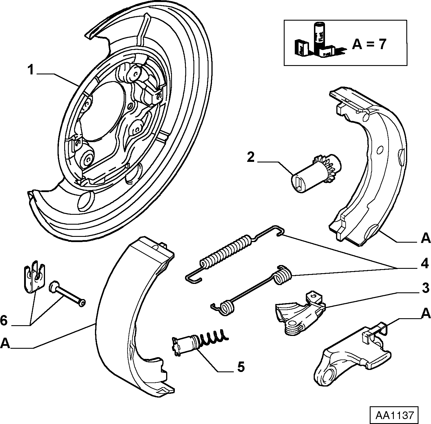 FIAT 77362696 - Комплект тормозов, ручник, парковка parts5.com