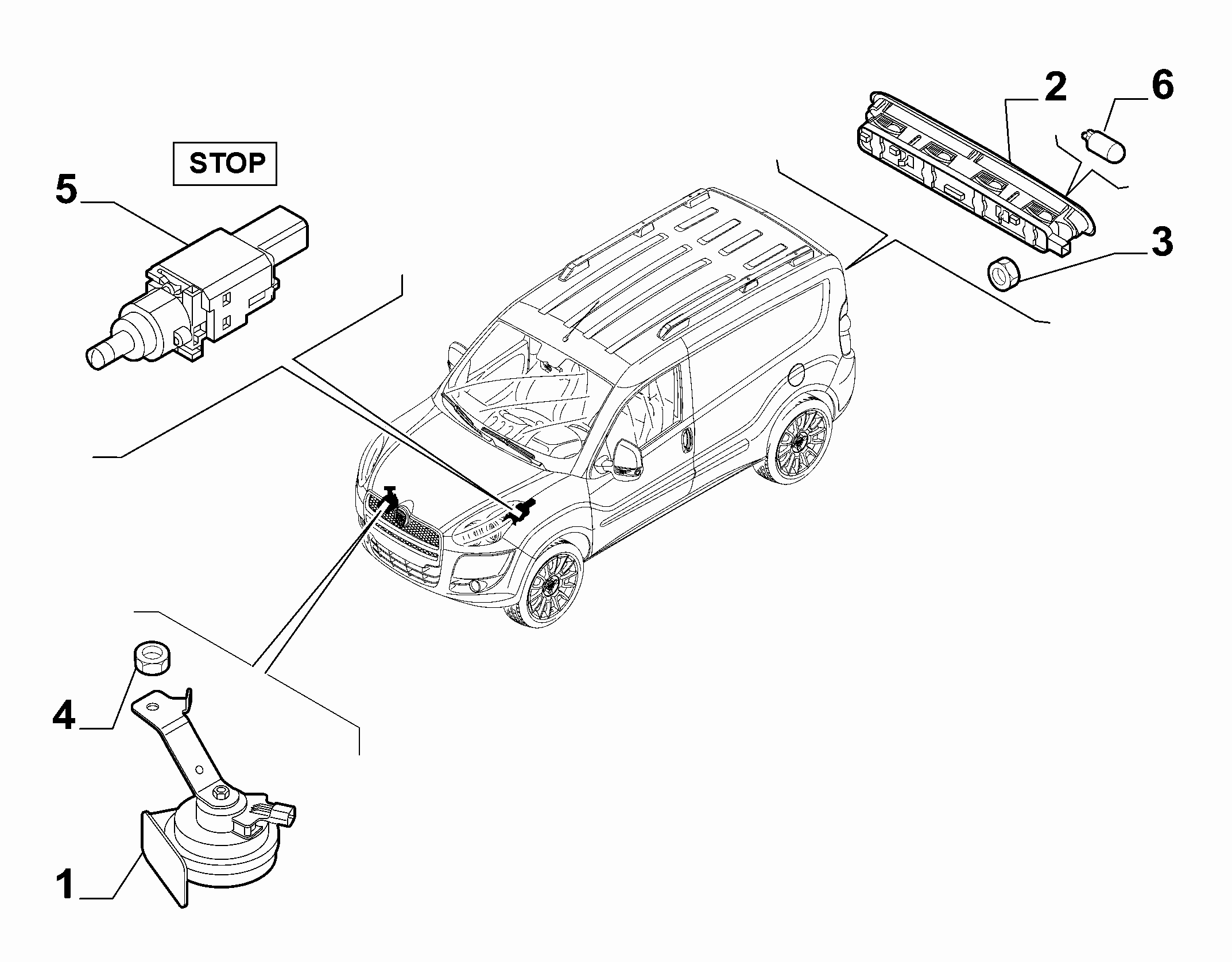 FIAT 51866588 - Звуковой сигнал parts5.com