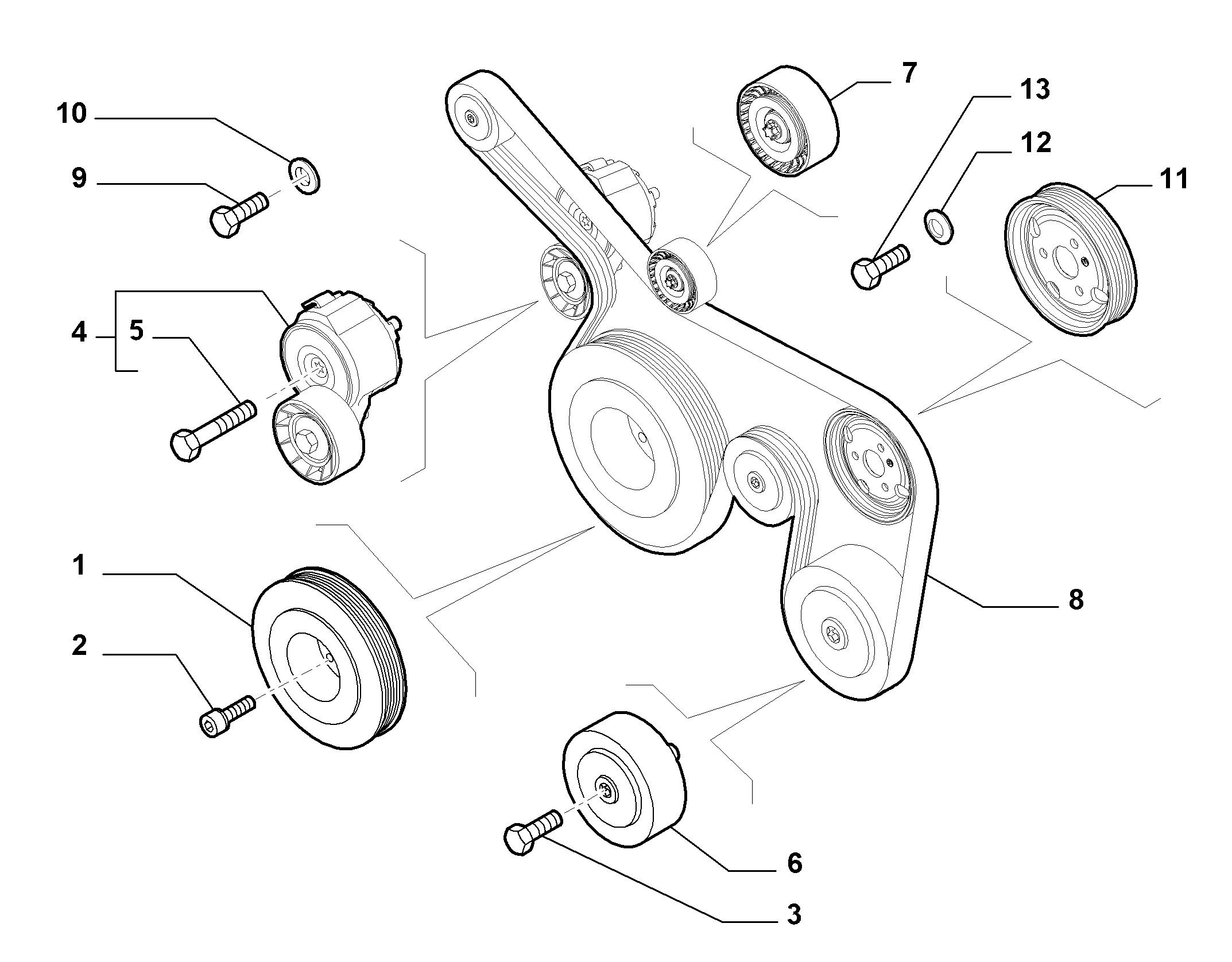 FIAT 51773551 - Направляющий ролик, поликлиновый ремень parts5.com