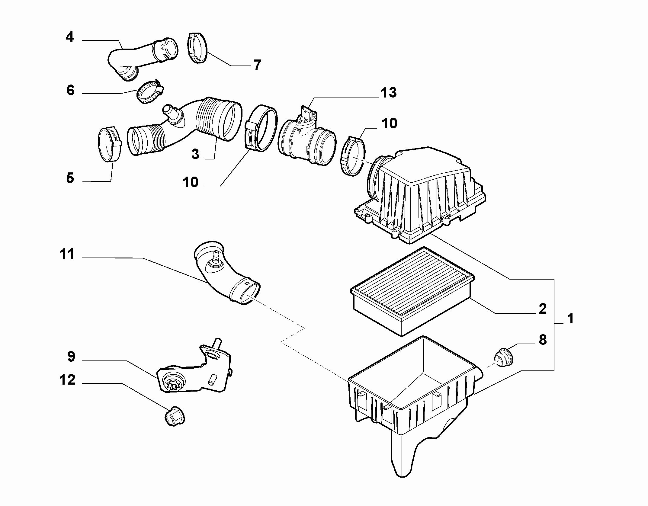 Alfa Romeo 51830174 - Воздушный фильтр parts5.com