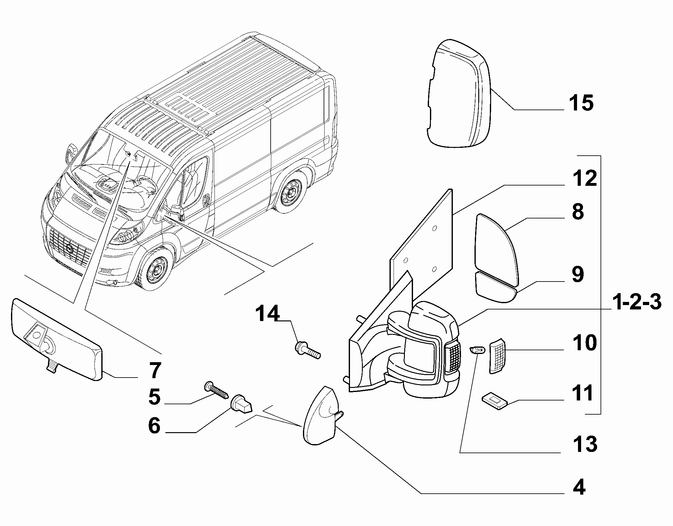 FIAT 71748254 - Наружное зеркало parts5.com