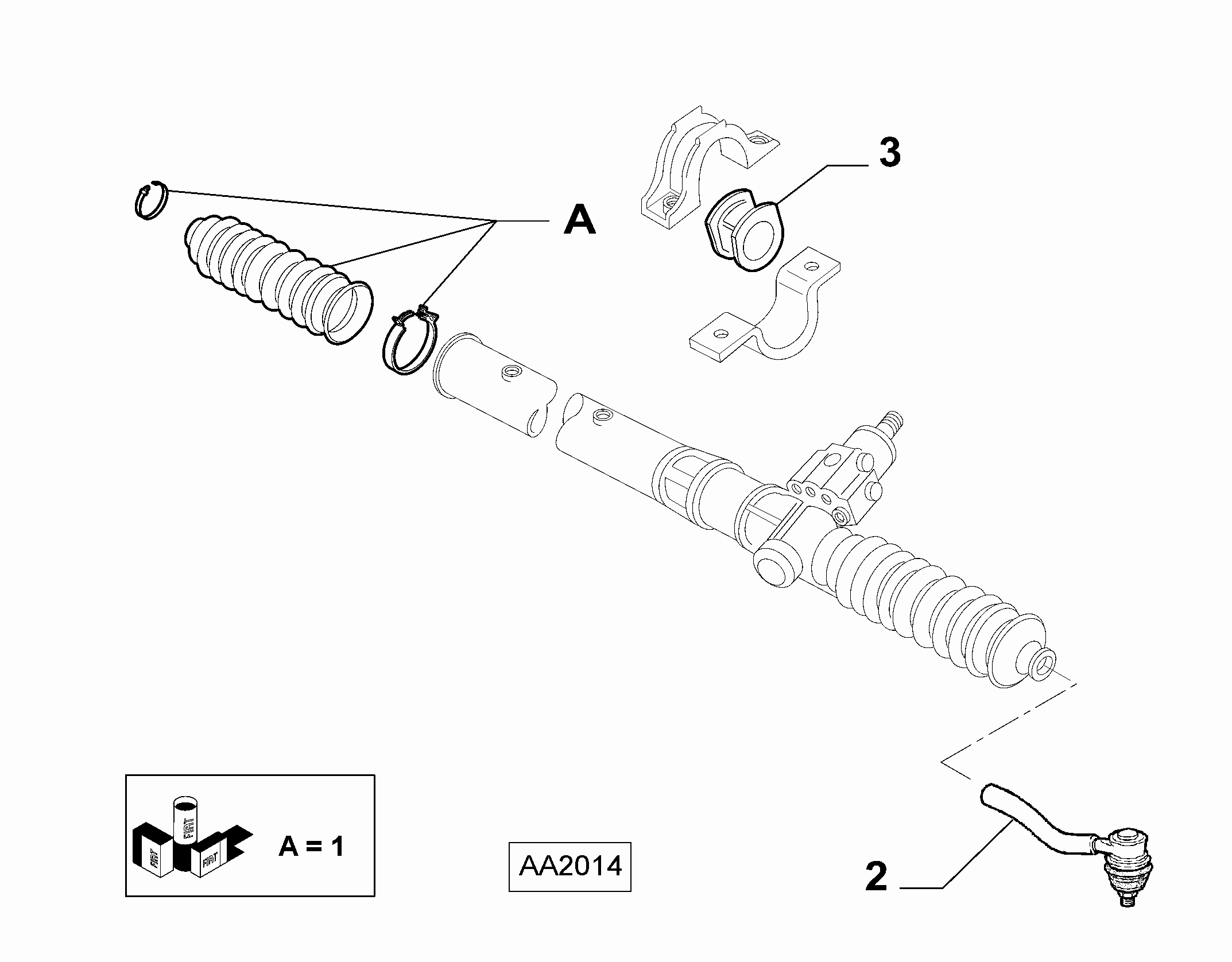 FIAT 1376346080 - Наконечник рулевой тяги, шарнир parts5.com