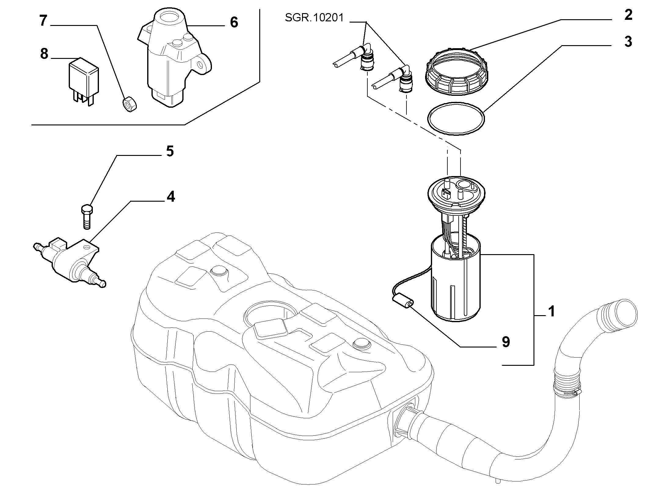 FIAT 1314621080 - Топливный бак parts5.com