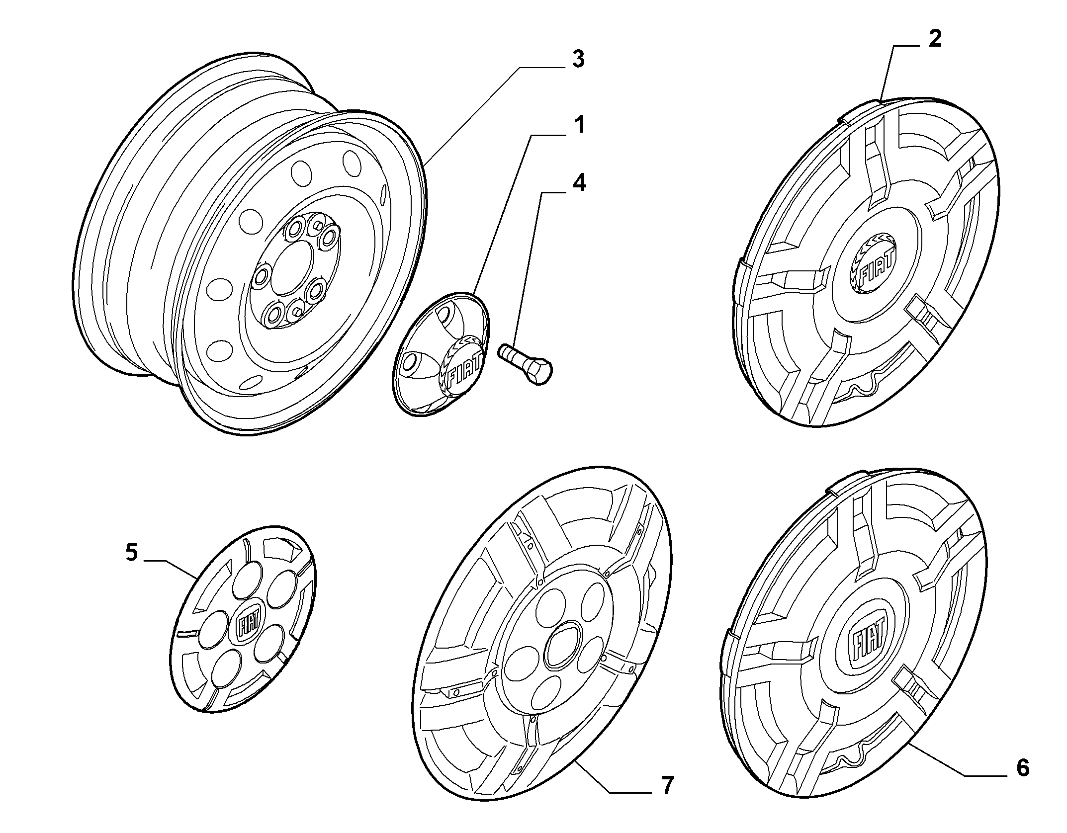 FIAT 1358875080 - Облицовка колеса, колпак parts5.com