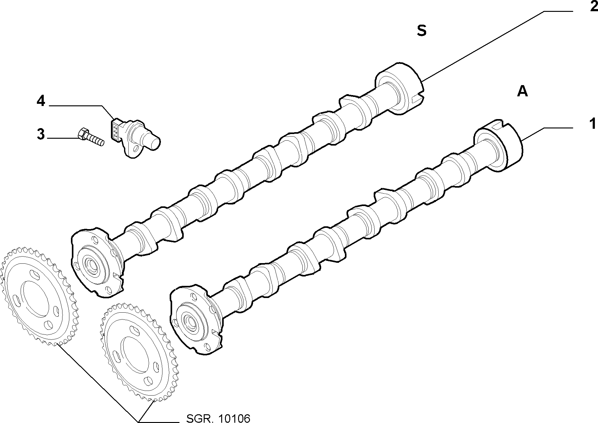 FIAT 9660119580 - Распредвал parts5.com