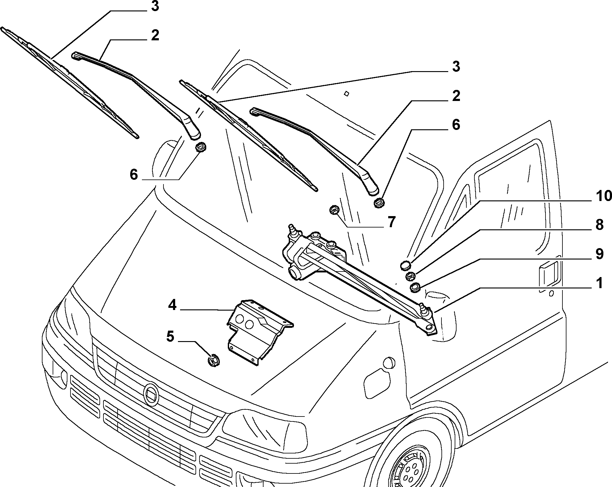 FIAT 1334799080 - Система очистки окон parts5.com