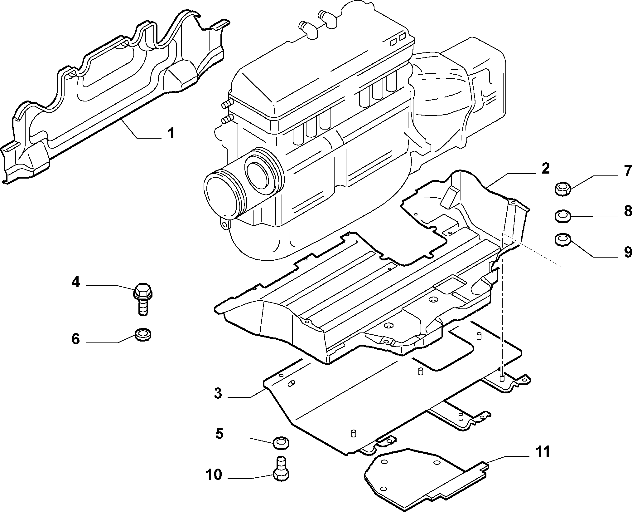 FIAT 11586121 - Опора стойки амортизатора, подушка parts5.com