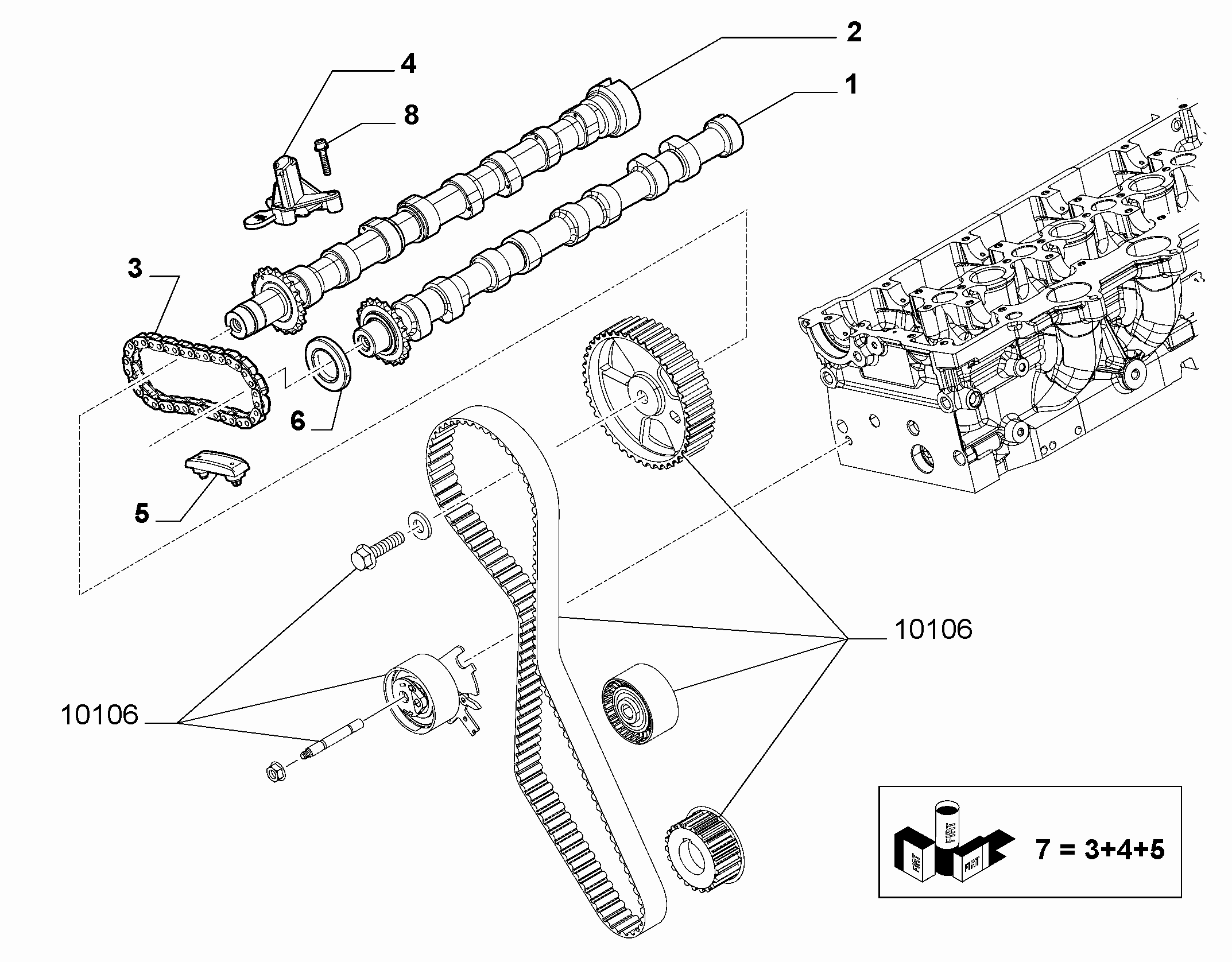 FIAT 9400807289 - Уплотняющее кольцо, распредвал parts5.com