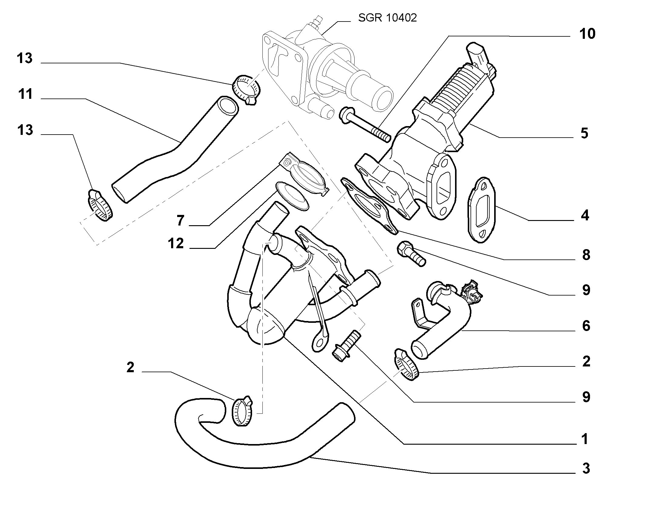 Alfa Romeo 55219499 - Клапан возврата ОГ parts5.com