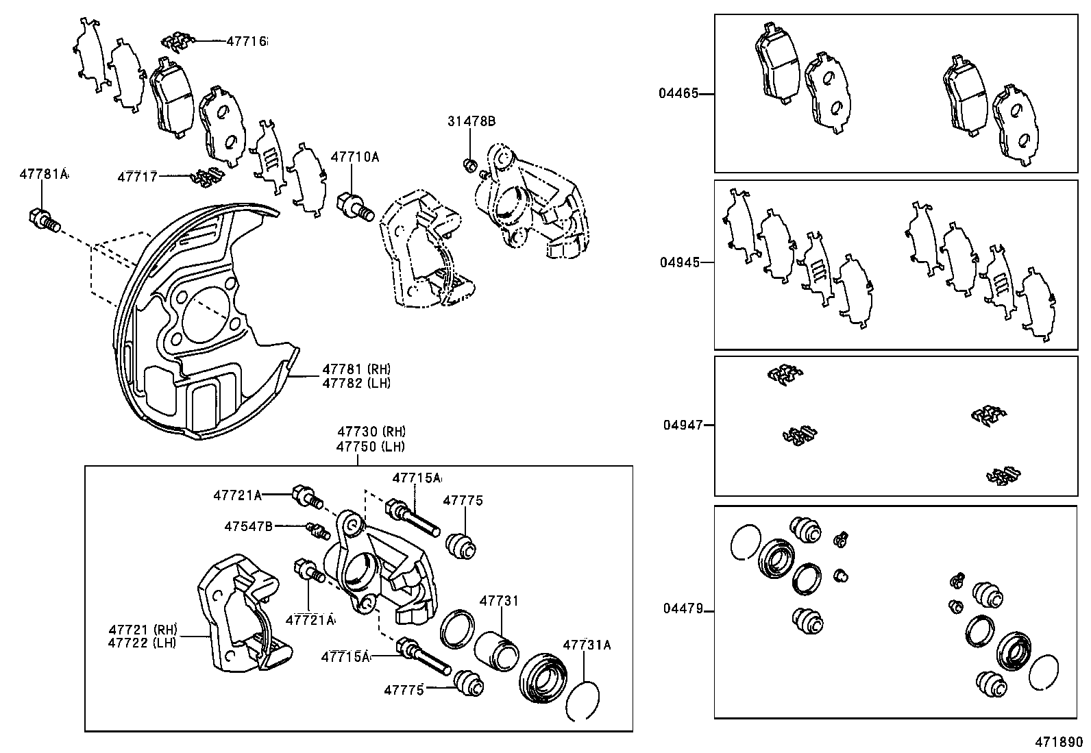 TOYOTA 47730-17150 - Тормозной суппорт parts5.com