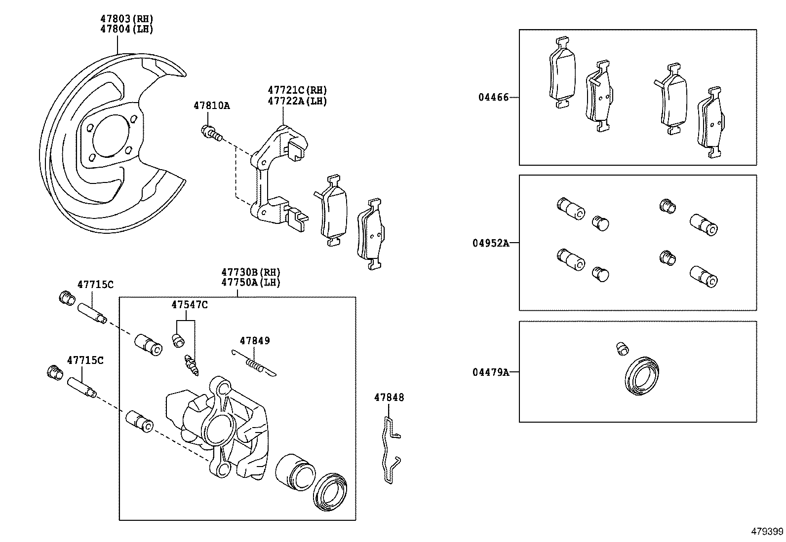 TOYOTA 04466-0D010 - Тормозные колодки, дисковые, комплект parts5.com