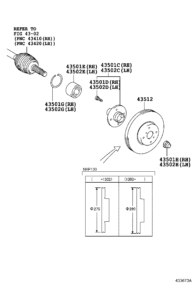 TOYOTA 435020D100 - Комплект подшипника ступицы колеса parts5.com