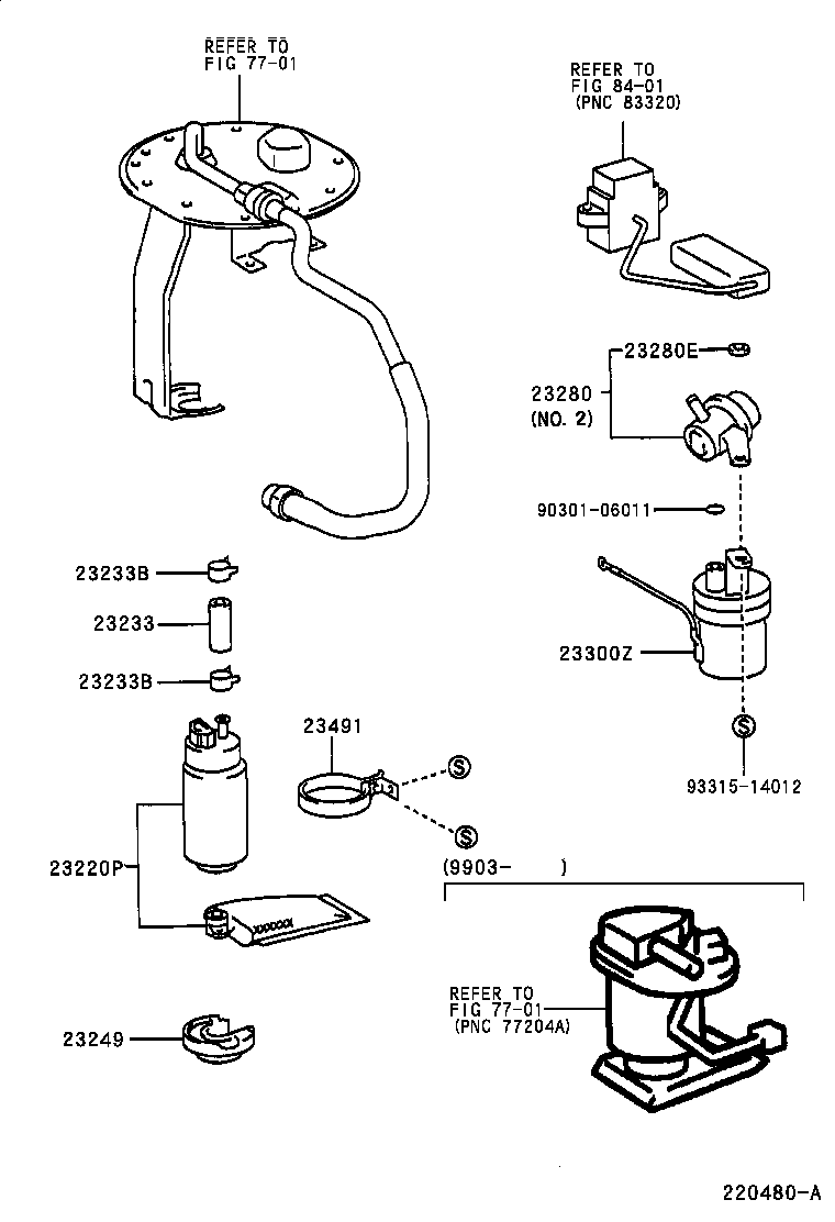 TOYOTA 23220 02040 - Топливный насос parts5.com