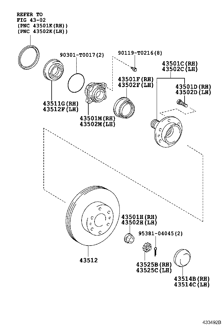 TOYOTA 90316-T0002 - Комплект подшипника ступицы колеса parts5.com