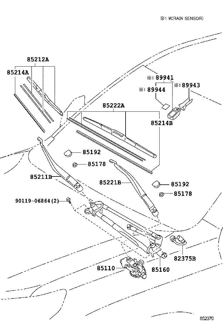 TOYOTA 8521460120 - Щетка стеклоочистителя parts5.com