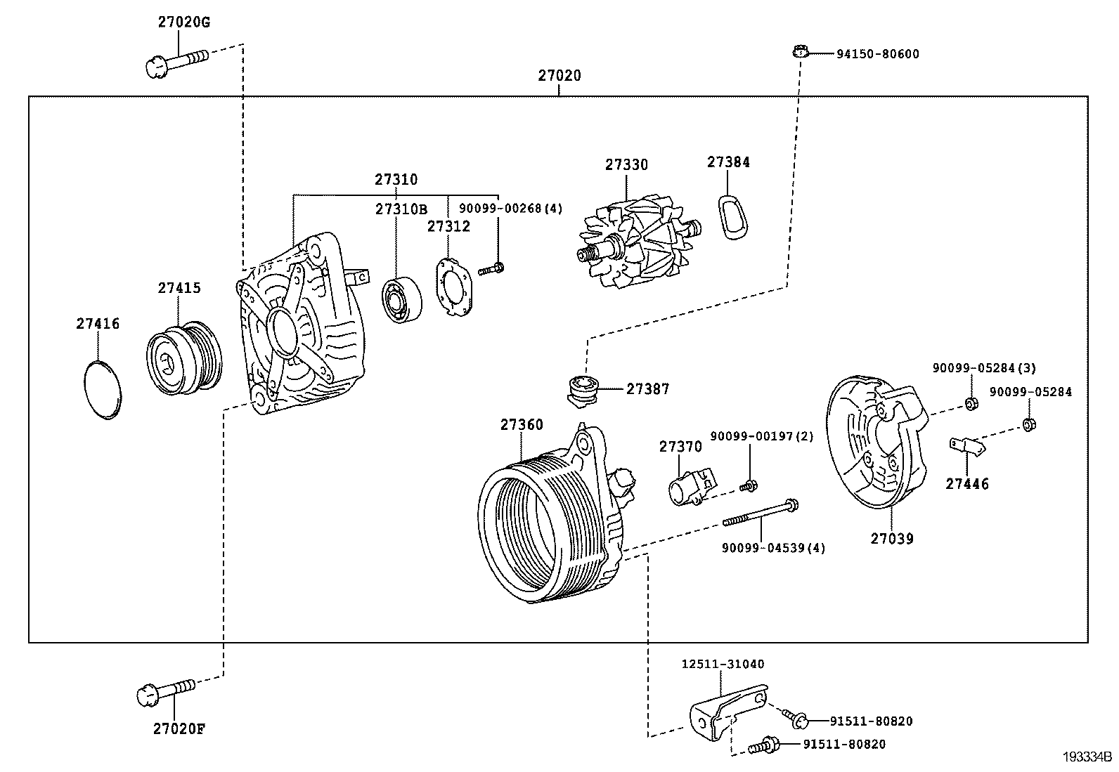 TOYOTA 27330-23130 - Ротор, генератор parts5.com