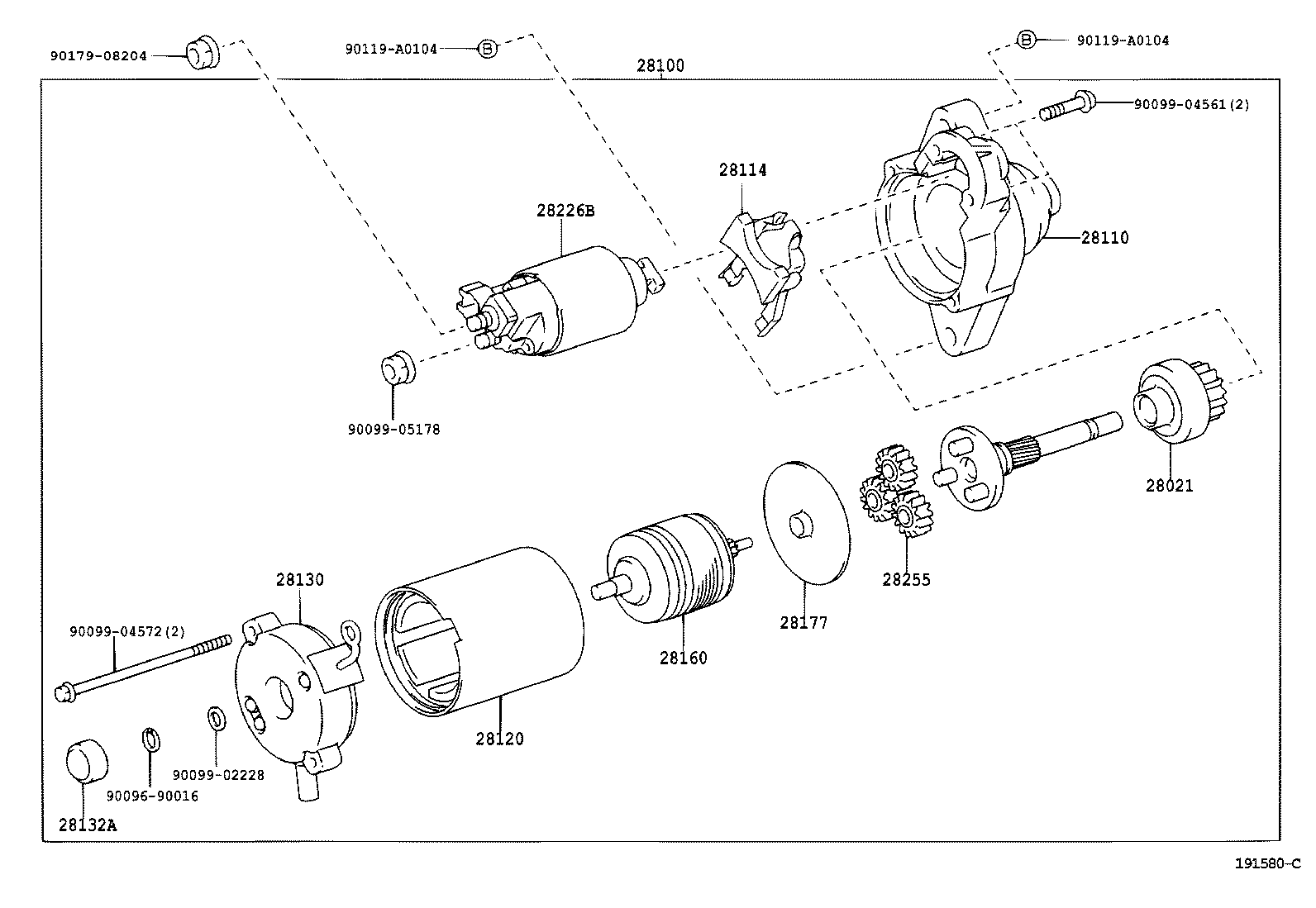 TOYOTA 281000D080 - Стартер parts5.com