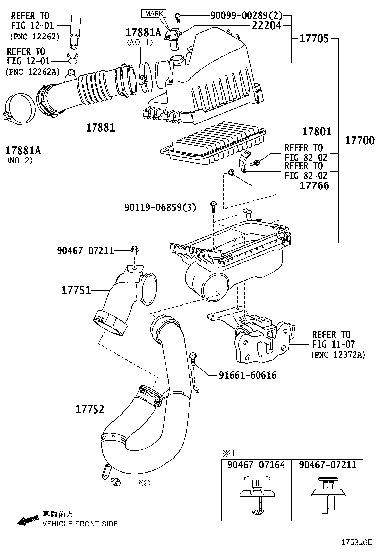 TOYOTA 17801-21050 - Воздушный фильтр parts5.com