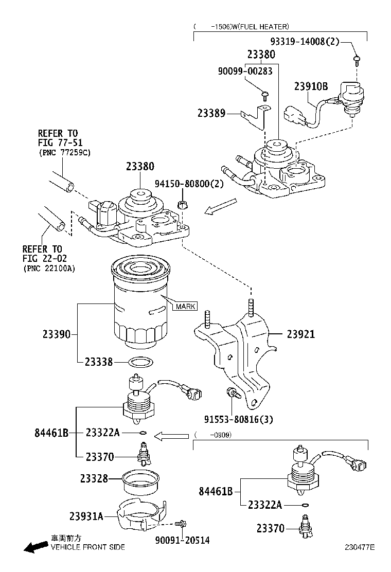 LEXUS 2339030090 - Топливный фильтр parts5.com