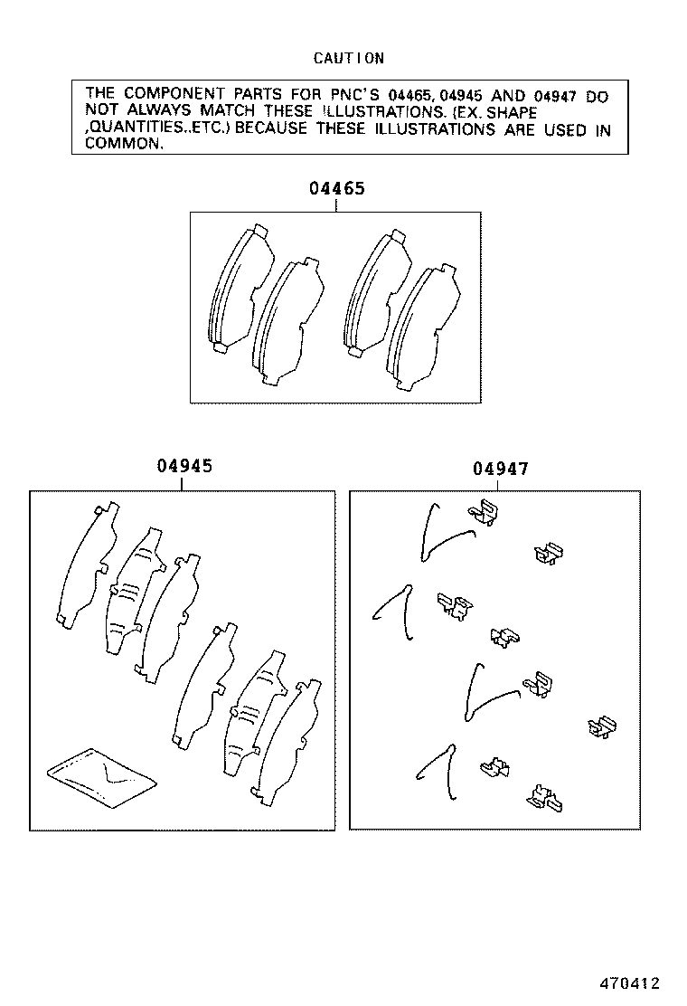 TOYOTA 04465-35140 - Тормозные колодки, дисковые, комплект parts5.com