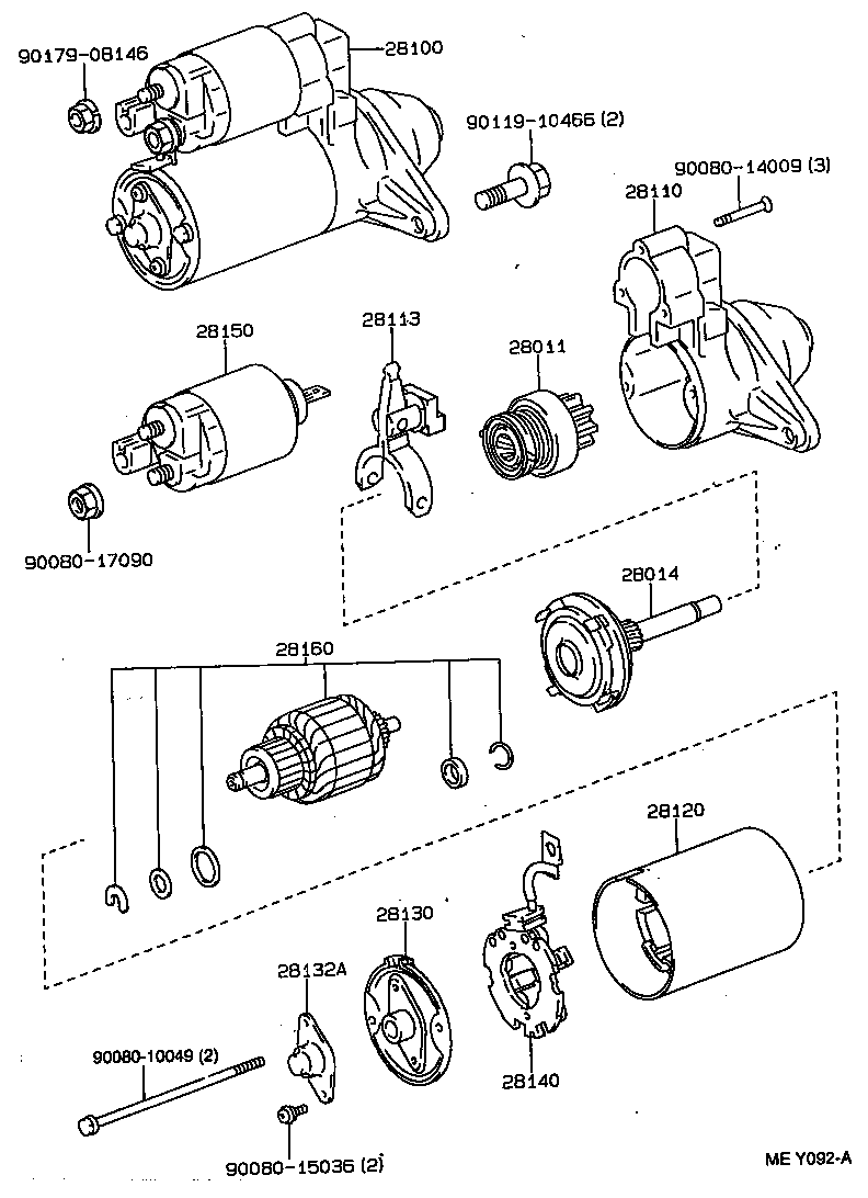 TOYOTA 28100-16160 - Стартер parts5.com