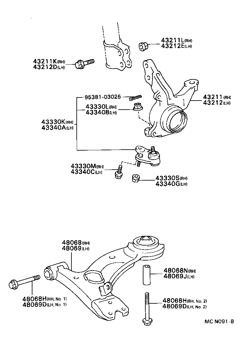 Suzuki 4806820260 - Рычаг подвески колеса parts5.com