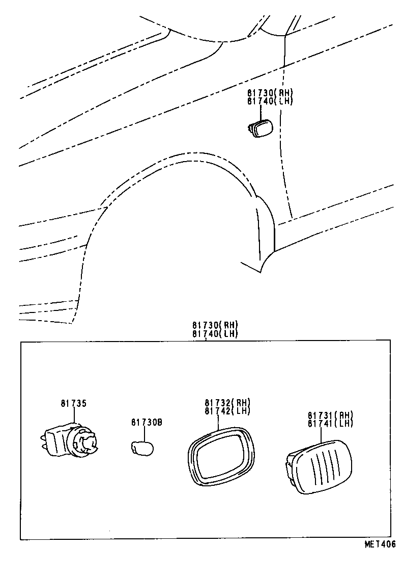 TOYOTA 90080-81030 - Lámpara parts5.com