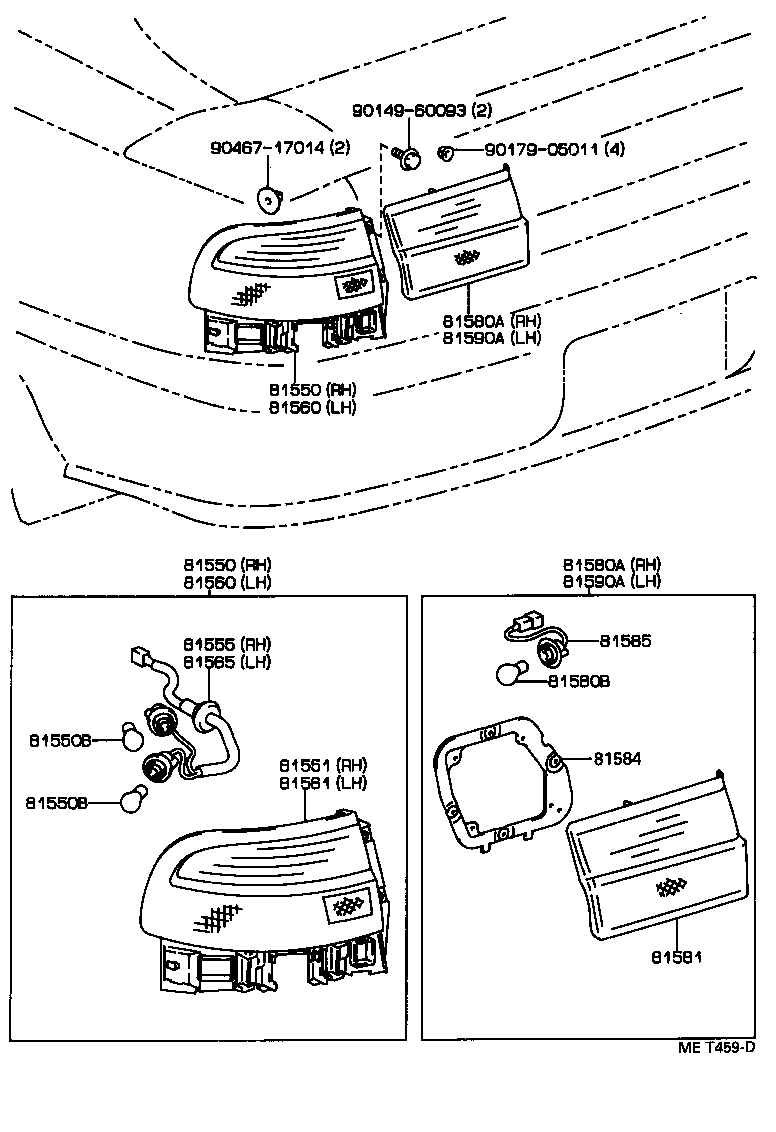 TOYOTA 90080-81034 - Лампа накаливания, фара дневного освещения parts5.com