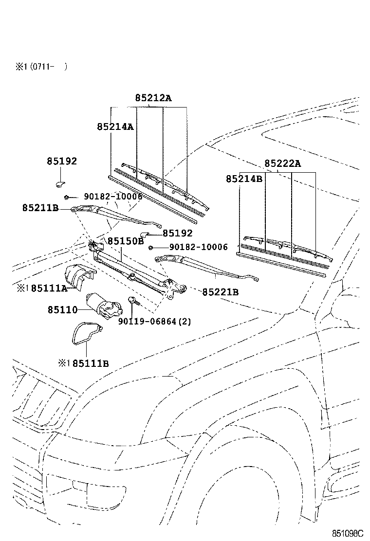 TOYOTA 8521448031 - Щетка стеклоочистителя parts5.com