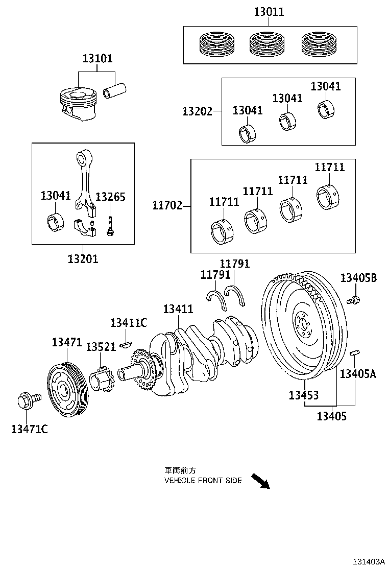 Daihatsu 13521-40020 - Комплект цепи привода распредвала parts5.com