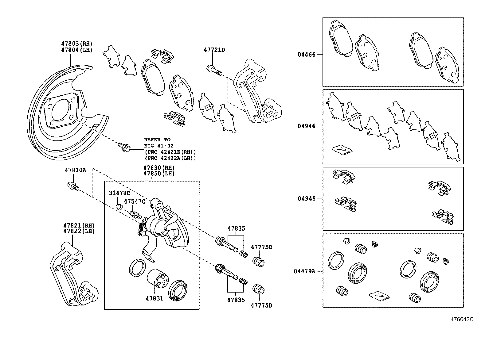 TOYOTA 04479-52170 - Ремкомплект, тормозной суппорт parts5.com