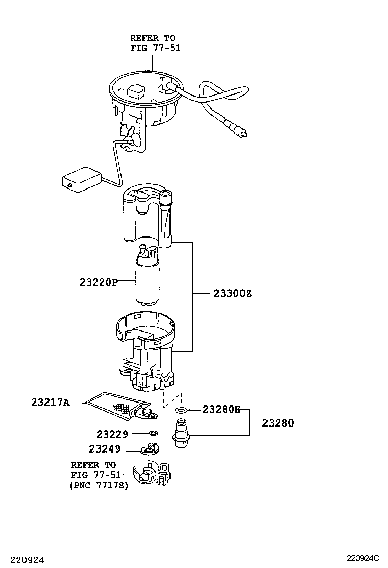 TOYOTA 23217-76040 - Фильтр, подъема топлива parts5.com