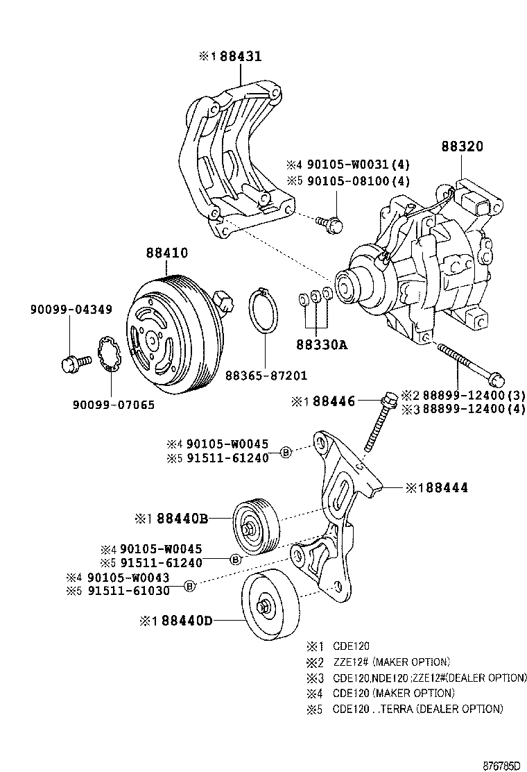 TOYOTA 88320-1A481 - Компрессор кондиционера parts5.com