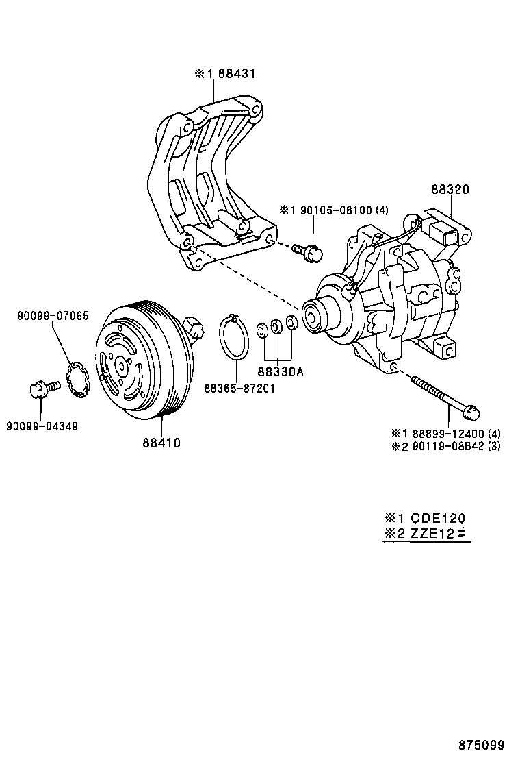 TOYOTA 88410-13020 - Компрессор кондиционера parts5.com