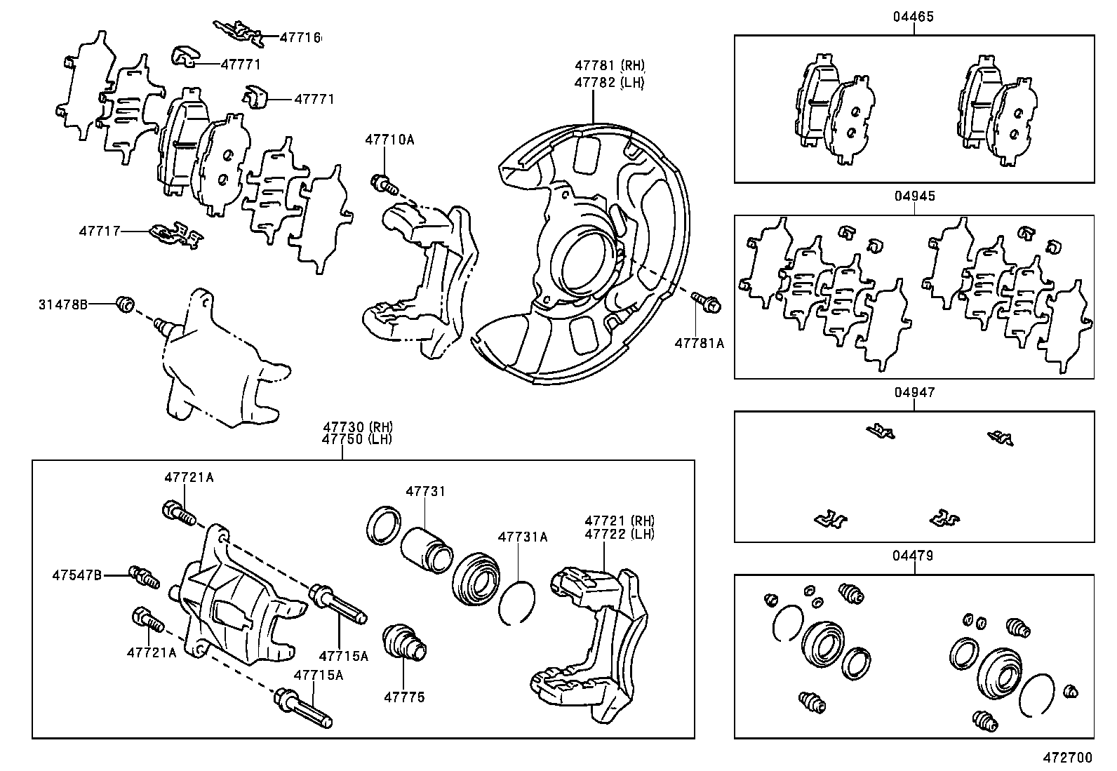 TOYOTA 4773020640 - Тормозной суппорт parts5.com