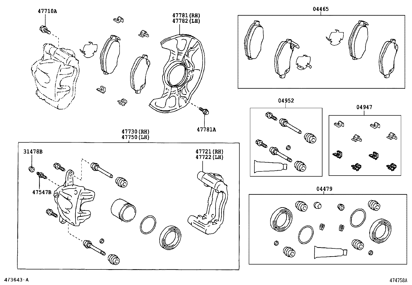 Hino 04465-05170 - PAD KIT, DISC BRAKE, FRONT parts5.com