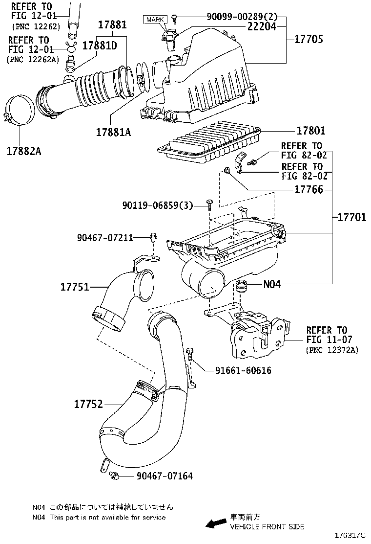 TOYOTA 17801-0D090 - Воздушный фильтр parts5.com