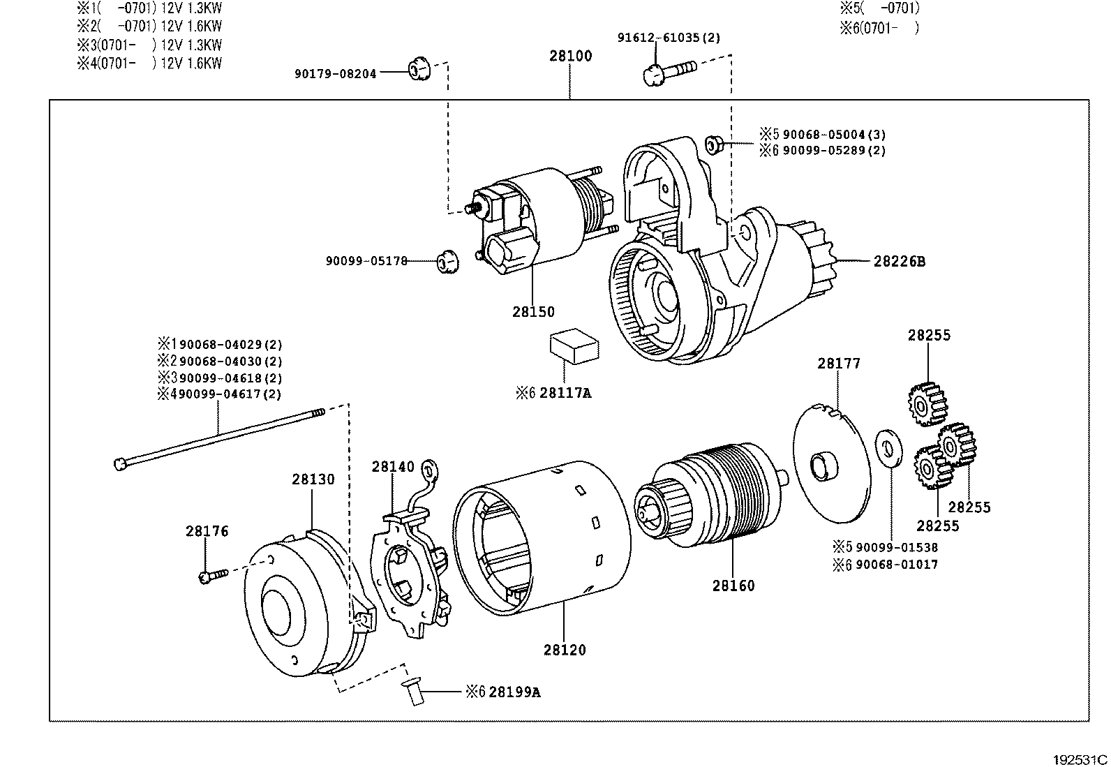 TOYOTA 281000H110 - Стартер parts5.com