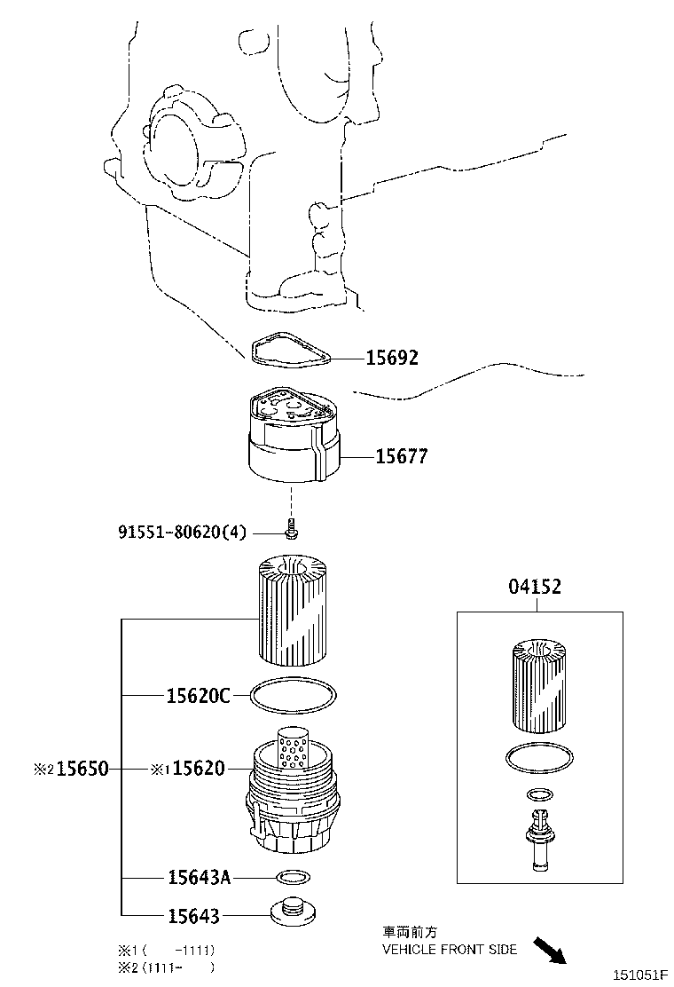 TOYOTA 04152-31060 - Масляный фильтр parts5.com