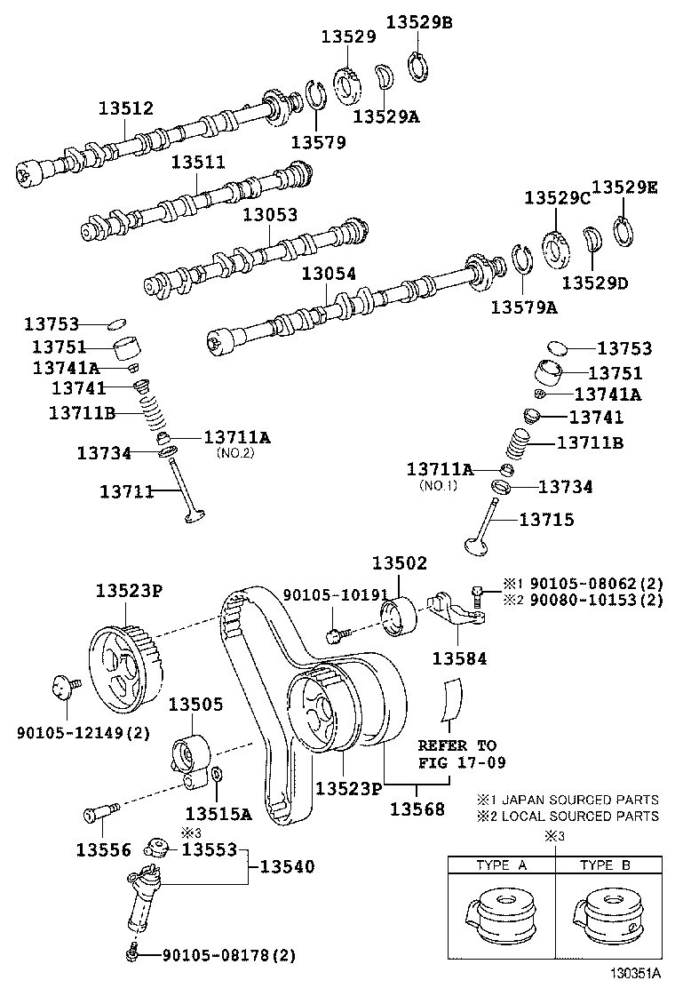 TOYOTA 13568-29025 - Зубчатый ремень ГРМ parts5.com